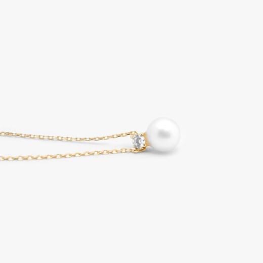naszyjnik z perłą i cyrkonią, złoty ze sklepu ANIA KRUK w kategorii Naszyjniki - zdjęcie 169488824