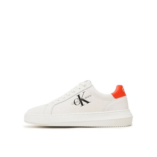 Calvin Klein Jeans Sneakersy Chunky Cupsole Mono Lth YM0YM00681 Biały 44 okazyjna cena MODIVO