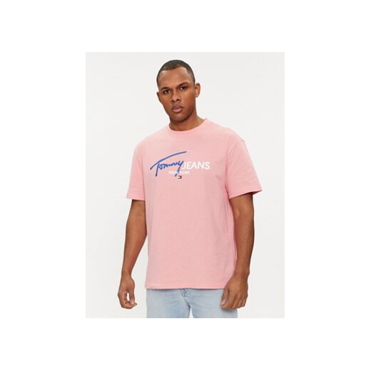 Tommy Jeans T-Shirt Spray Pop Color DM0DM18572 Różowy Regular Fit ze sklepu MODIVO w kategorii T-shirty męskie - zdjęcie 169491891