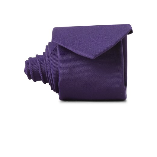 Andrew James Jedwabny krawat męski Mężczyźni lila jednolity ze sklepu vangraaf w kategorii Krawaty - zdjęcie 169492453