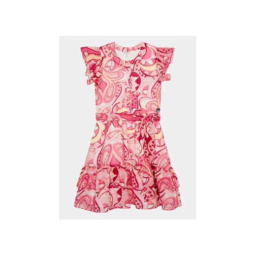 Guess Sukienka codzienna J4GK09 WA2T0 Różowy Regular Fit ze sklepu MODIVO w kategorii Sukienki dziewczęce - zdjęcie 169493694