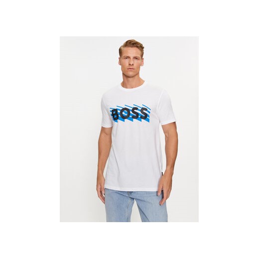 Boss T-Shirt Teebossrete 50495719 Biały Regular Fit ze sklepu MODIVO w kategorii T-shirty męskie - zdjęcie 169493741
