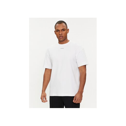 Calvin Klein T-Shirt Nano Logo K10K112487 Biały Regular Fit ze sklepu MODIVO w kategorii T-shirty męskie - zdjęcie 169493764