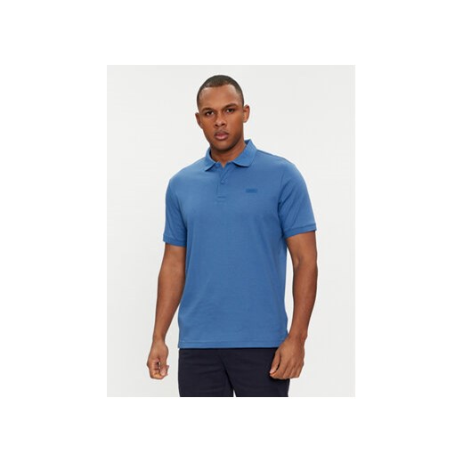 Calvin Klein Polo Smooth K10K111657 Niebieski Slim Fit ze sklepu MODIVO w kategorii T-shirty męskie - zdjęcie 169493901