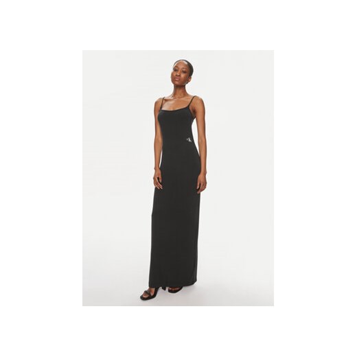 Calvin Klein Jeans Sukienka letnia J20J223055 Czarny Regular Fit ze sklepu MODIVO w kategorii Sukienki - zdjęcie 169494052