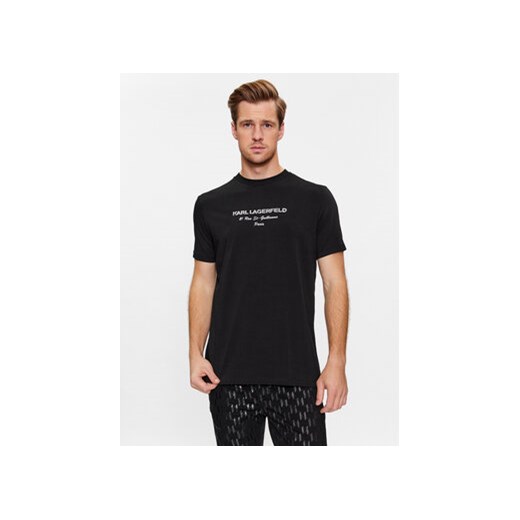 KARL LAGERFELD T-Shirt 755037 534221 Czarny Regular Fit ze sklepu MODIVO w kategorii T-shirty męskie - zdjęcie 169494123