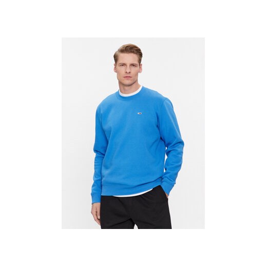 Tommy Jeans Bluza Tjm Regular Fleece C Neck DM0DM09591 Niebieski Regular Fit ze sklepu MODIVO w kategorii Bluzy męskie - zdjęcie 169494221