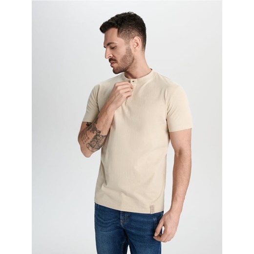 Sinsay - Koszulka - beżowy ze sklepu Sinsay w kategorii T-shirty męskie - zdjęcie 169494961