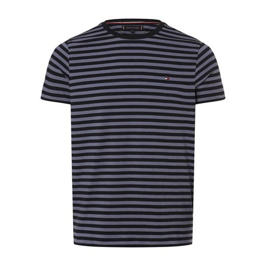 Tommy Hilfiger T-shirt męski Mężczyźni Dżersej granatowy w paski ze sklepu vangraaf w kategorii T-shirty męskie - zdjęcie 169495232