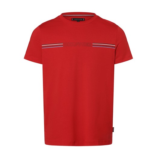 Tommy Hilfiger Koszulka męska Mężczyźni Bawełna czerwony nadruk ze sklepu vangraaf w kategorii T-shirty męskie - zdjęcie 169495241