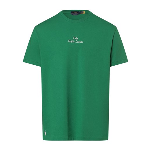 Polo Ralph Lauren Koszulka męska Mężczyźni Bawełna zielony jednolity ze sklepu vangraaf w kategorii T-shirty męskie - zdjęcie 169495262