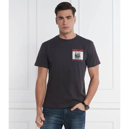 Replay T-shirt | Regular Fit ze sklepu Gomez Fashion Store w kategorii T-shirty męskie - zdjęcie 169500160