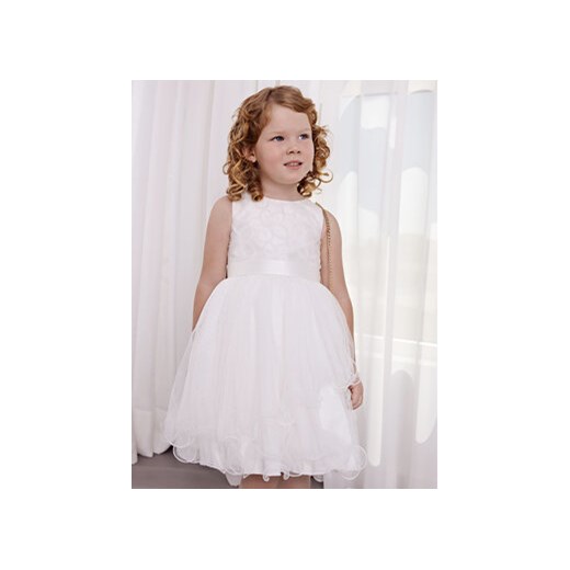 Abel & Lula Sukienka elegancka 5035 Biały Regular Fit ze sklepu MODIVO w kategorii Sukienki dziewczęce - zdjęcie 169500960