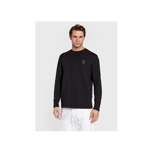 KARL LAGERFELD Longsleeve 755028 524221 Czarny Regular Fit Karl Lagerfeld L okazyjna cena MODIVO