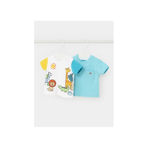 Mayoral Komplet 2 t-shirtów 1002 Kolorowy Regular Fit ze sklepu MODIVO w kategorii Koszulki niemowlęce - zdjęcie 169501053