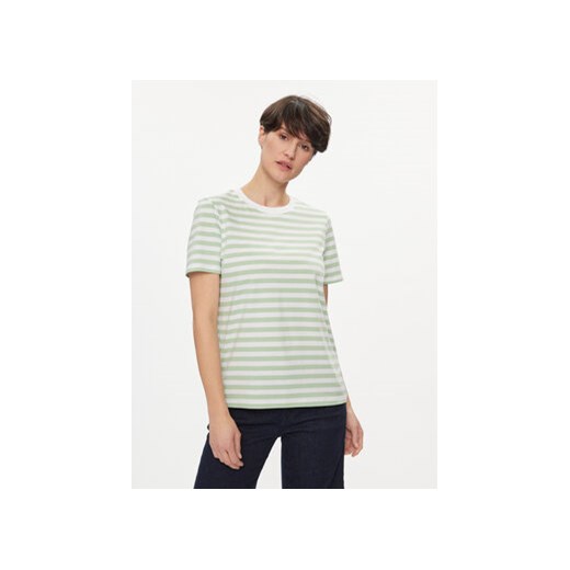 Pieces T-Shirt Ria 17146339 Zielony Regular Fit ze sklepu MODIVO w kategorii Bluzki damskie - zdjęcie 169501254