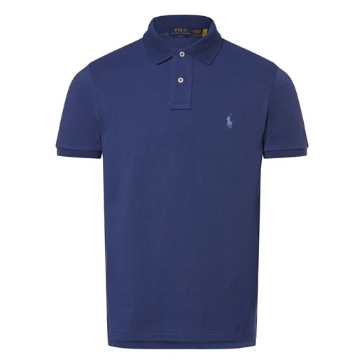 Polo Ralph Lauren Męska koszulka polo Mężczyźni Bawełna błękit królewski jednolity ze sklepu vangraaf w kategorii T-shirty męskie - zdjęcie 169503822
