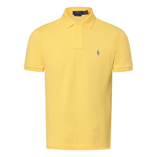 Polo Ralph Lauren Męska koszulka polo Mężczyźni Bawełna żółty jednolity ze sklepu vangraaf w kategorii T-shirty męskie - zdjęcie 169503823