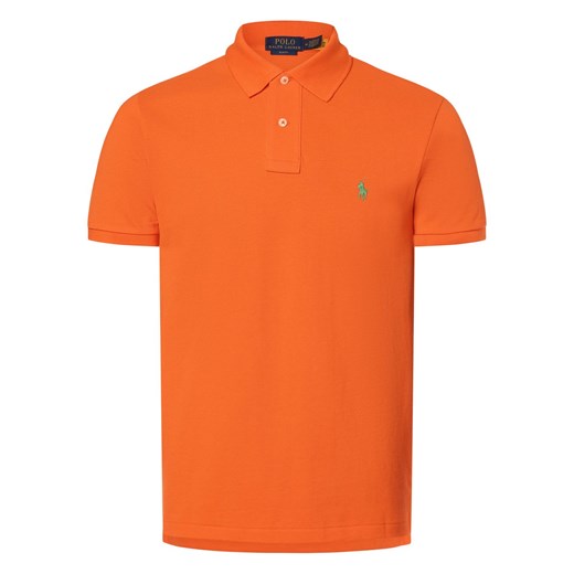 Polo Ralph Lauren Męska koszulka polo Mężczyźni Bawełna pomarańczowy jednolity ze sklepu vangraaf w kategorii T-shirty męskie - zdjęcie 169503824