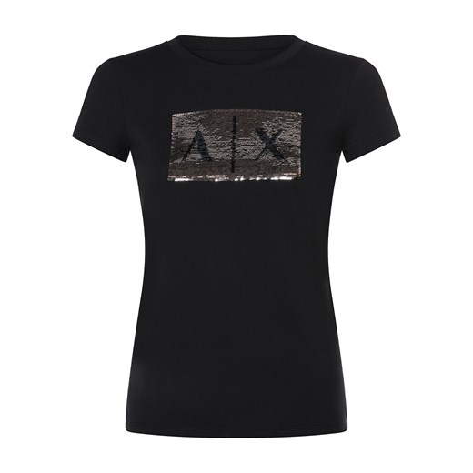 Armani Exchange Koszulka damska Kobiety Bawełna granatowy nadruk ze sklepu vangraaf w kategorii Bluzki damskie - zdjęcie 169503840