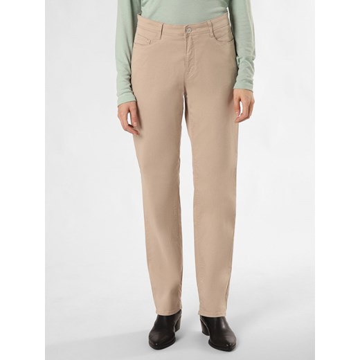 BRAX Spodnie - Carola Kobiety Bawełna piaskowy jednolity ze sklepu vangraaf w kategorii Spodnie damskie - zdjęcie 169503854
