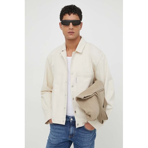 Won Hundred kurtka jeansowa męska kolor beżowy przejściowa oversize 2888-15147 ze sklepu ANSWEAR.com w kategorii Kurtki męskie - zdjęcie 169504572