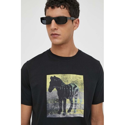 PS Paul Smith t-shirt bawełniany męski kolor czarny z nadrukiem ze sklepu ANSWEAR.com w kategorii T-shirty męskie - zdjęcie 169504671