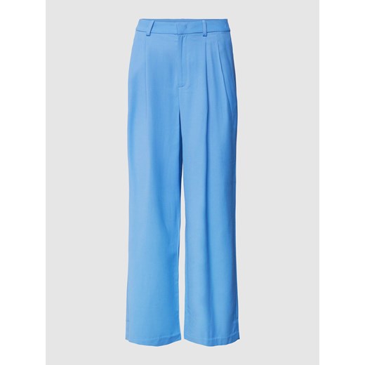 Spodnie materiałowe o rozkloszowanym kroju z zakładkami w pasie ze sklepu Peek&Cloppenburg  w kategorii Spodnie damskie - zdjęcie 169505033