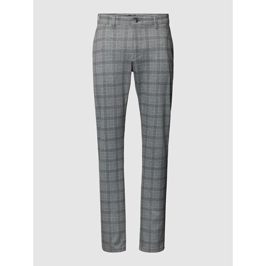 Spodnie o kroju slim fit ze wzorem w kratę glencheck ze sklepu Peek&Cloppenburg  w kategorii Spodnie męskie - zdjęcie 169505151