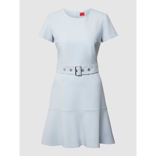 Sukienka o długości do kolan z paskiem model ‘KEVOLA’ 36 Peek&Cloppenburg 