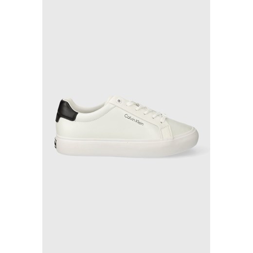 Calvin Klein sneakersy VULCANIZED LACE UP LTH kolor biały HW0HW02037 ze sklepu ANSWEAR.com w kategorii Trampki damskie - zdjęcie 169509523