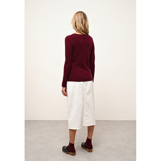 Sweter damski czerwony Just Cashmere z okrągłym dekoltem