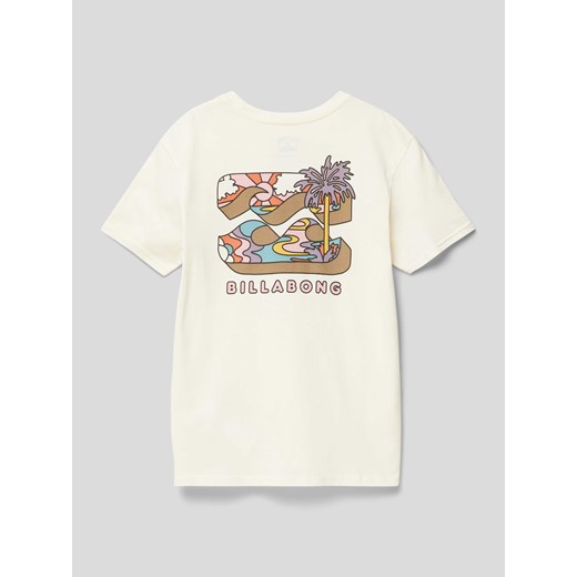 T-shirt chłopięce Billabong beżowy w nadruki 