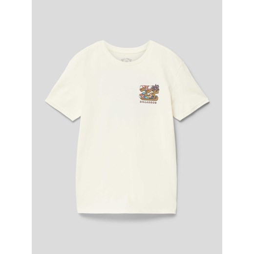 T-shirt chłopięce Billabong z krótkim rękawem w nadruki beżowy 