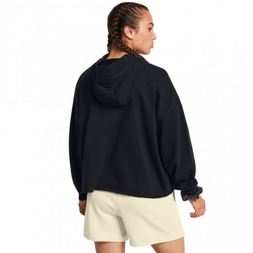 Damska bluza dresowa nierozpinana z kapturem Under Armour UA Rival Terry OS Hoodie - czarna ze sklepu Sportstylestory.com w kategorii Bluzy damskie - zdjęcie 169522452