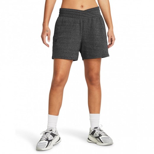 Damskie spodenki dresowe Under Armour UA Rival Terry Short - szare ze sklepu Sportstylestory.com w kategorii Szorty - zdjęcie 169522563