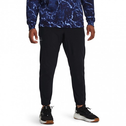 Męskie spodnie treningowe Under Armour Project Rock Unstoppable Pant - czarne ze sklepu Sportstylestory.com w kategorii Spodnie męskie - zdjęcie 169522593