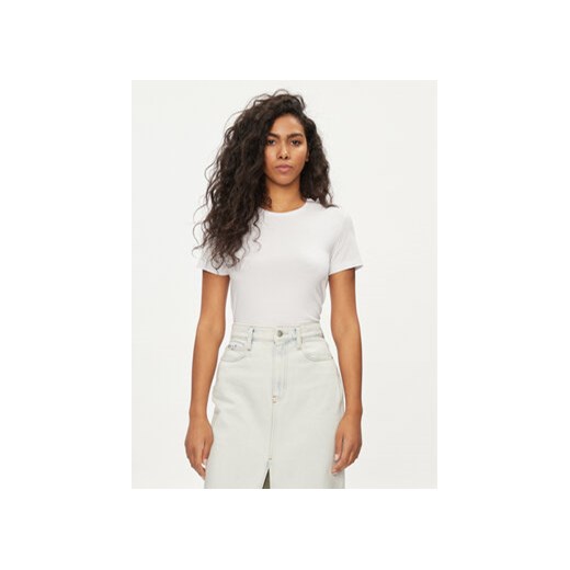 Pieces T-Shirt Irene 17082526 Biały Slim Fit ze sklepu MODIVO w kategorii Bluzki damskie - zdjęcie 169527300