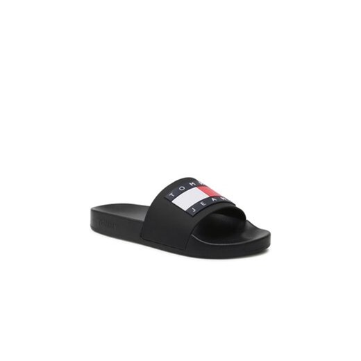 Tommy Jeans Klapki Flag Pool Sld Ess EN0EN02115 Czarny Tommy Jeans 42 MODIVO promocja