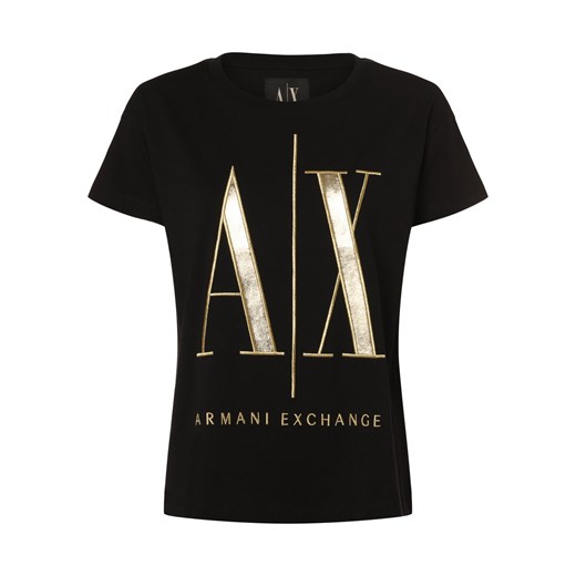 Armani Exchange Koszulka damska Kobiety Bawełna czarny wzorzysty Armani Exchange XS vangraaf