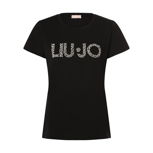 Liu Jo Collection Koszulka damska Kobiety Bawełna czarny jednolity ze sklepu vangraaf w kategorii Bluzki damskie - zdjęcie 169530091