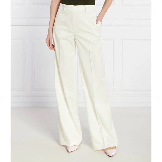HUGO Spodnie Halenar-1 | Regular Fit | z dodatkiem wełny ze sklepu Gomez Fashion Store w kategorii Spodnie damskie - zdjęcie 169530530