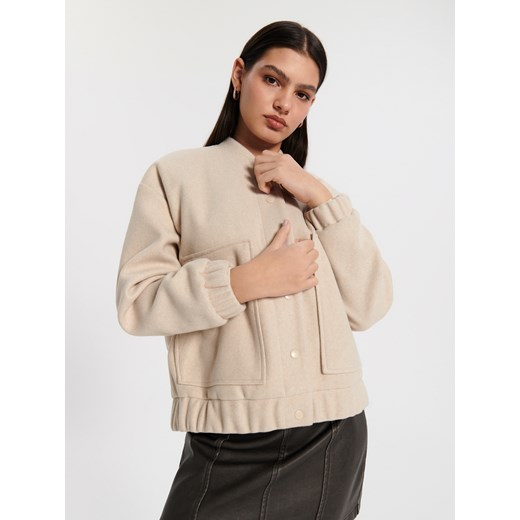 Sinsay - Kurtka bomberka - beżowy Sinsay M Sinsay