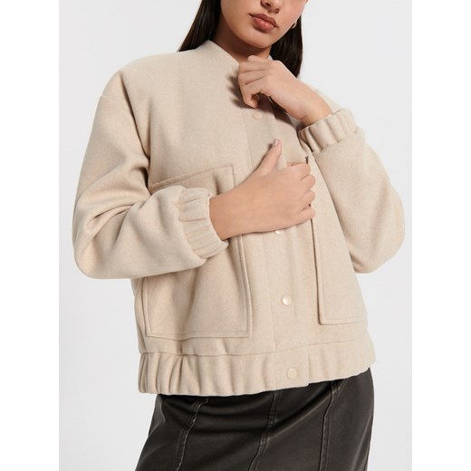 Sinsay - Kurtka bomberka - beżowy Sinsay L Sinsay