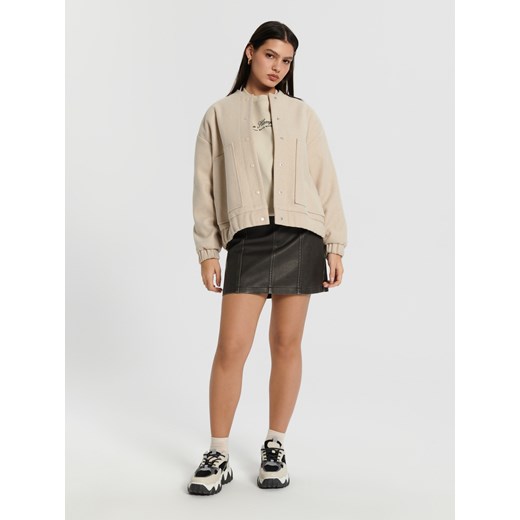 Sinsay - Kurtka bomberka - beżowy Sinsay M Sinsay