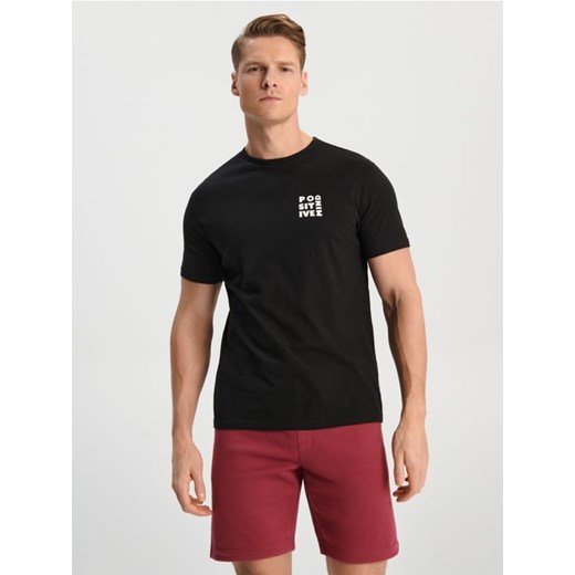 Sinsay - Koszulka z nadrukiem - czarny ze sklepu Sinsay w kategorii T-shirty męskie - zdjęcie 169532092