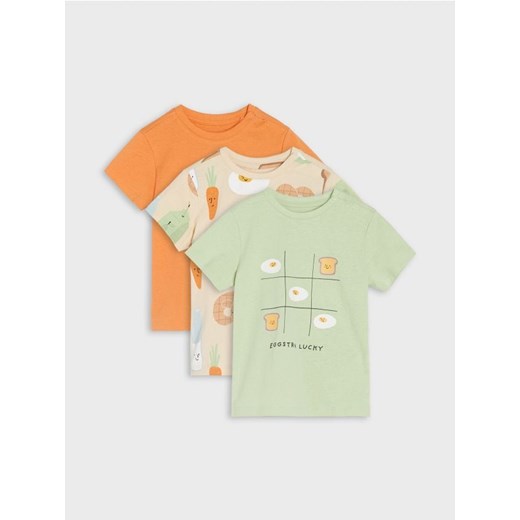 Sinsay - Koszulki 3 pack - zielony ze sklepu Sinsay w kategorii Koszulki niemowlęce - zdjęcie 169532181