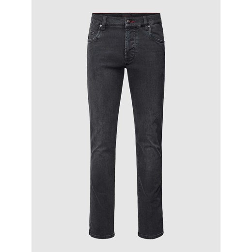 Jeansy o kroju slim fit w jednolitym kolorze ze sklepu Peek&Cloppenburg  w kategorii Jeansy męskie - zdjęcie 169534011