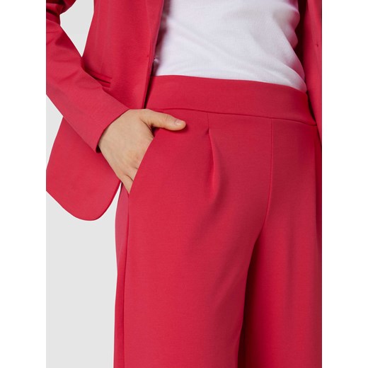Spodnie materiałowe o rozkloszowanym kroju z zakładkami w pasie model ‘Kate’ Ichi S Peek&Cloppenburg 