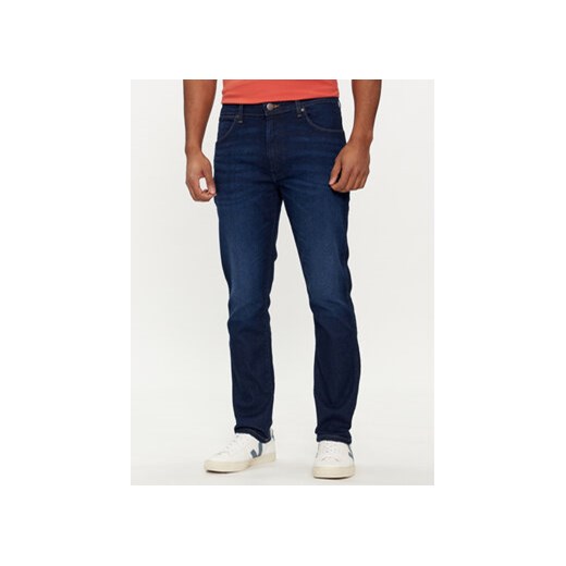 Wrangler Jeansy Larston 112350845 Granatowy Slim Fit ze sklepu MODIVO w kategorii Jeansy męskie - zdjęcie 169536311